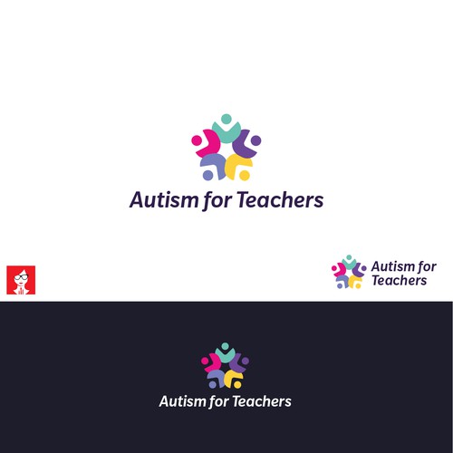 Logo for online training course 'Autism for Teachers' Design by Red Head Design