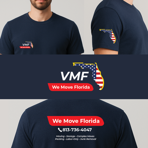 Bold, Professional T-Shirt Design for Veteran-Owned Moving Company (VMF Movers) Design by gelar