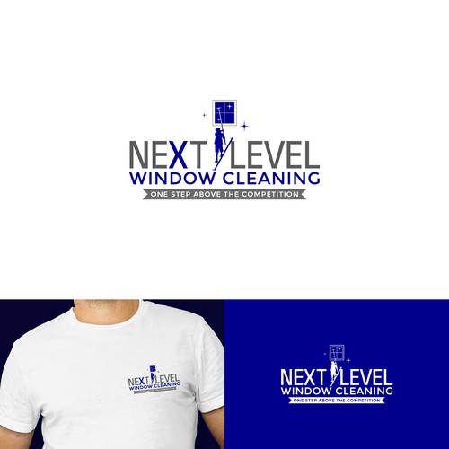 eye-catching window cleaning logo, appeals to homeowners. Design by Elite Craters