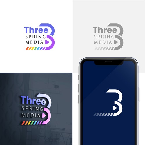 Three Spring Media logo rebrand Design by JosH.Creative™