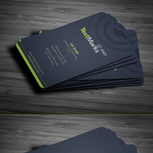 Create new business cards for text message provider Design by Advero