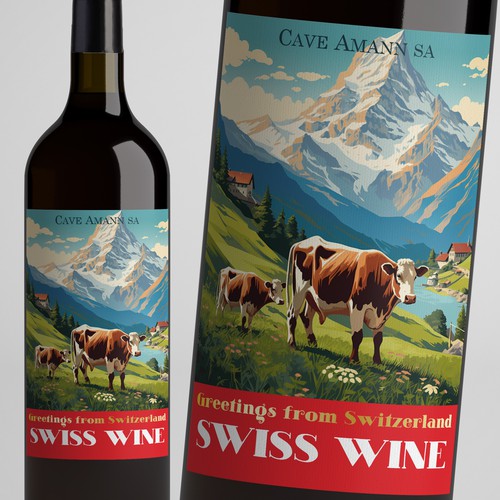 SWISS WINE for tourists Design by Windmill Designer™