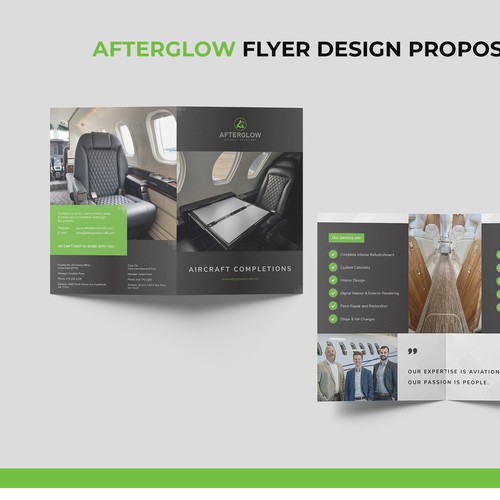Striking Modern Brochure for Private Jet Owners Design by SlideFactory