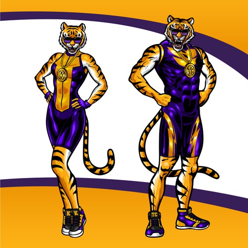 I need a Marvel comics style superhero tiger mascot. Design by Trafalgar Law