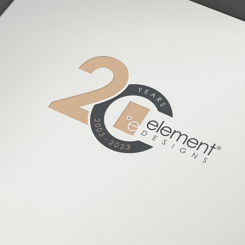 Custom High-end Modern Furniture Manufacturer's 20th Anniversary Logo Design réalisé par perféctroll