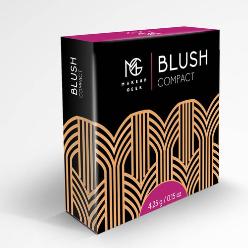Makeup Geek Blush Box w/ Art Deco Influences Design by JavanaGrafix