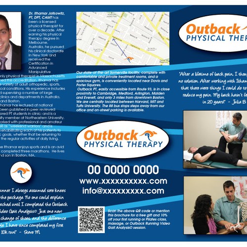 Diseño de Help Outback Physical Therapy with a new brochure design de Sky Turtle