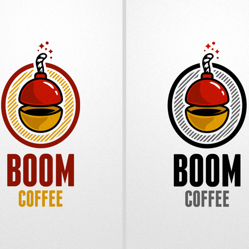 logo for Boom Coffee Diseño de Rom@n