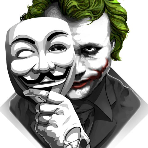 Tattoo Designs - Joker Anonymous Design by Aleksey Tsvik