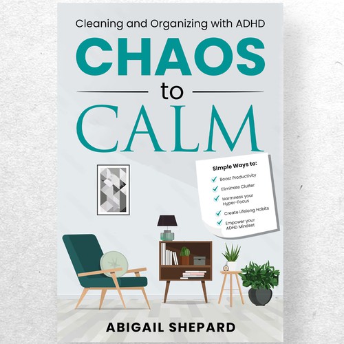Simple and Empowering book cover for cleaning and organizing Diseño de ryanurz
