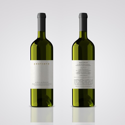 Minimalistic wine label needed Design by Alem Duran