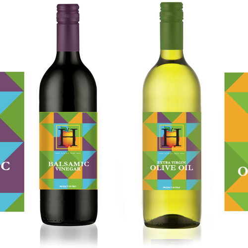 Olive Oil & Balsamic Vinegar label for Horrocks Farm Market Design by TokyoBrandHouse_