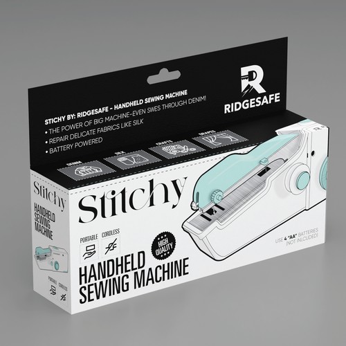 Create Packaging for Moden Handheld Sewing Machine Design by Dem Ro
