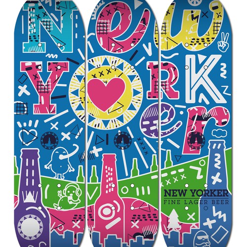 Design di Eye-catching illustration for New Yorker Beer Skateboard di DiegoSpita