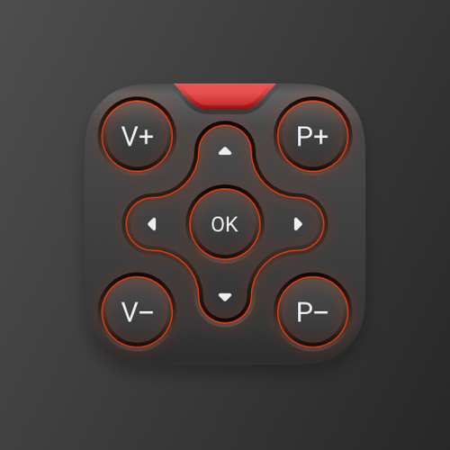 Remote control icon for iOS app Design by lks--