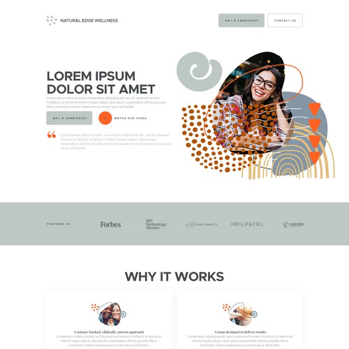 Landing page design contest entry by iva