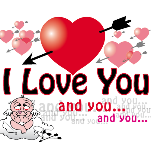 コンペ「"I Love You! And You... And You..." [LOGO - $355]」のデザイン by DesignManさん 