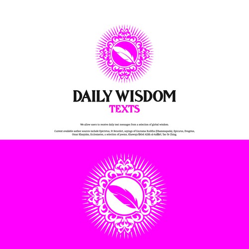 Daily Wisdom Texts - "Daily text messages from a selection of global wisdom" Design by Hamlet/simba14