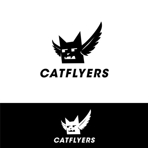 Design di Blend images to create flying cat sneaker logo: CATFLYERS di Gunsganesh