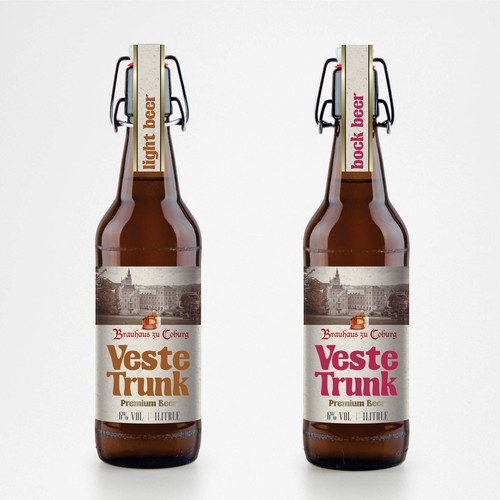 A beer label as symbol of the city of Coburg (Germany) / Wahrzeichen für Coburg! Réalisé par neoflexdesign