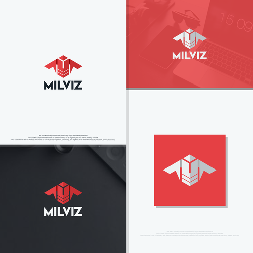 MILVIZ Logo - Producer of Military Flight Simulation Design by arfi_▼