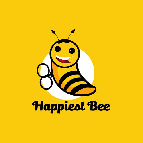 Design a cute, happy logo for Happiest Bee.-ontwerp door honorah