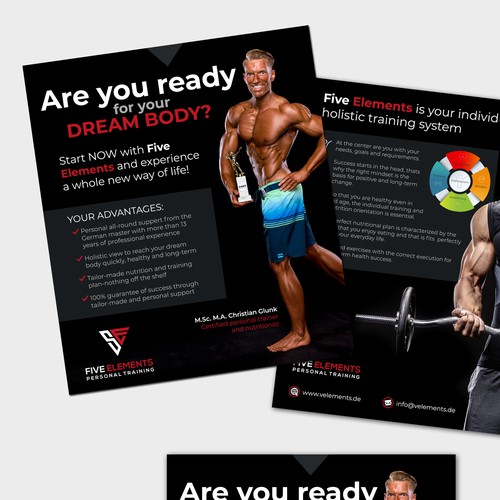 One-page personal trainer flyer  Postcard, flyer or print contest