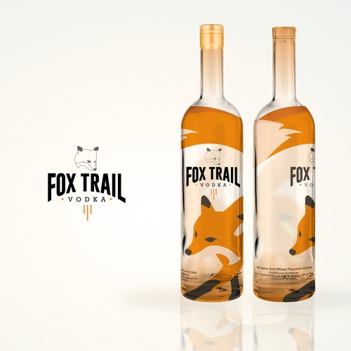Create a vodka label for Fox Trail Distillery Diseño de ae_ananda