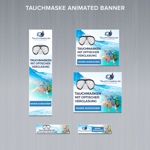 Banner Ads For Online Shop For Dive Snorkelmasks With Corrective Lenses Onlineshop Fur Taucherbrillen Mit Sehstarke Banner Ad Contest 99designs