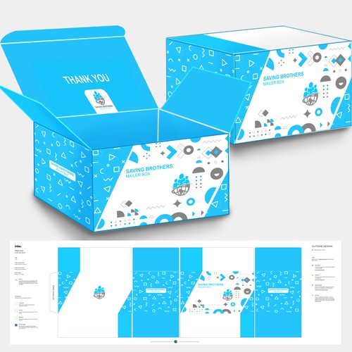 コンペ「Create a Cool Shipping Box for a Global Organisation」のデザイン by Hediyye.studioさん 