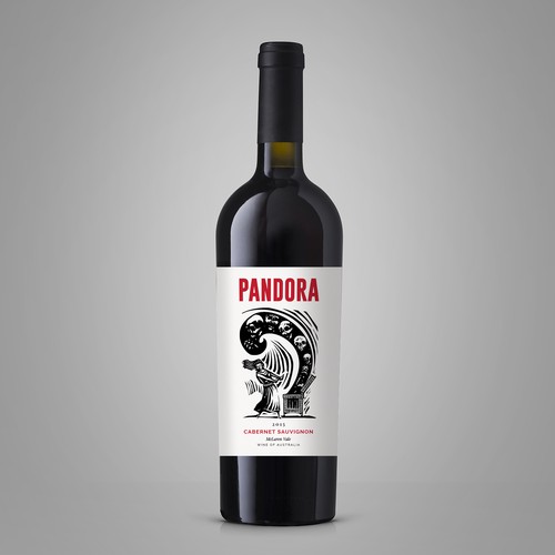 Design a Wine Label called 'Pandora' Réalisé par nestorson