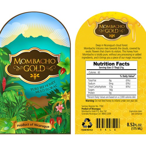 product packaging for Mombacho Gold Réalisé par Detisa