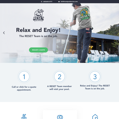 Pool Service Website for Heroes of Pool Industry Design réalisé par Alex Ivanov