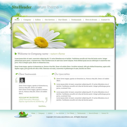 1-3 Page Website Template Design von webline