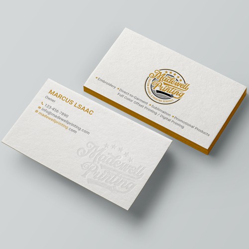 Business Card for a Custom Clothing/Product Business Design by Roni_