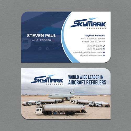 Need business card redesign for Aircraft Truck Fueling company Design by CurveSky™ ☑️