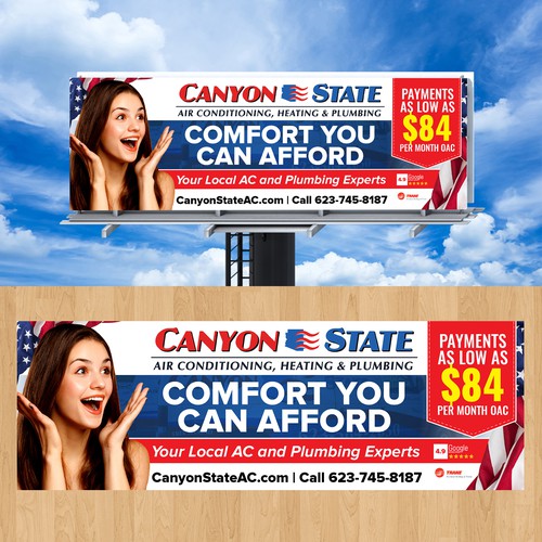 Design An Eye-Catching Billboard For An HVAC Company Design by Graphics House