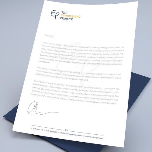 Clean, simple note design, The Endowment Project Design by Xclusive16