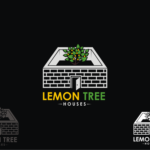Lemon Tree Houses Logo Folegandros Island Resort in Greece! Design by efraim lee