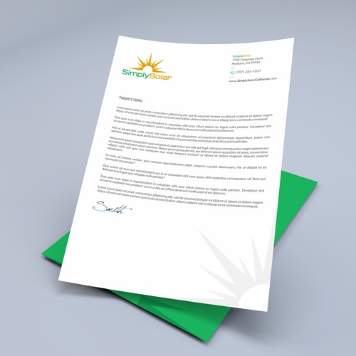 "Renewable Energy Company Letterhead" Design by HYPdesign