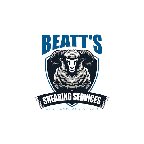 Powerful bold and unique shearing team logo Design by N & N