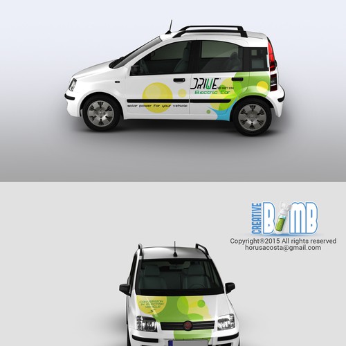 Retrofit Electric car wrapping design Design by CreativeBomb