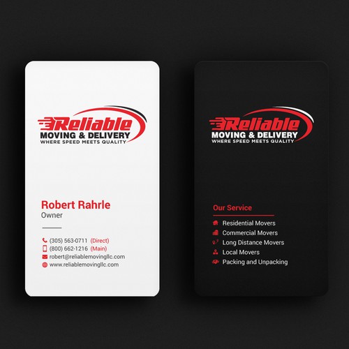 Business Card Design for Moving Company Réalisé par GrapLink