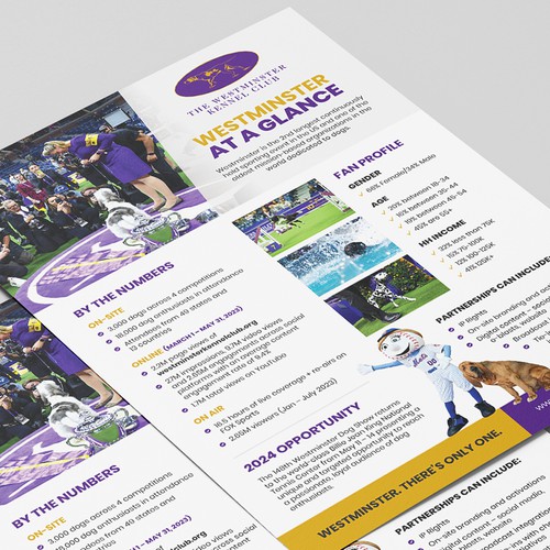 Design a Highlight Sheet for the iconic Westminster Kennel Club Dog Show! Design réalisé par Alphabet ♥