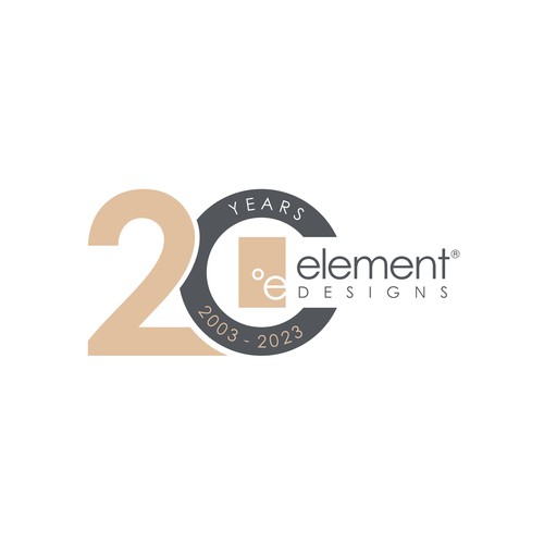 Custom High-end Modern Furniture Manufacturer's 20th Anniversary Logo Design réalisé par perféctroll