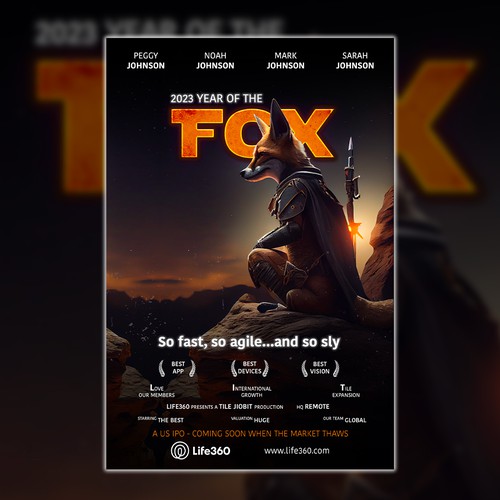 Life360 2023 Year of the Fox Poster Design by MeDesign✦