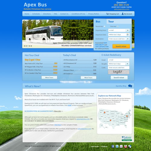 Help Apex Bus Inc with a new website design Ontwerp door Googa