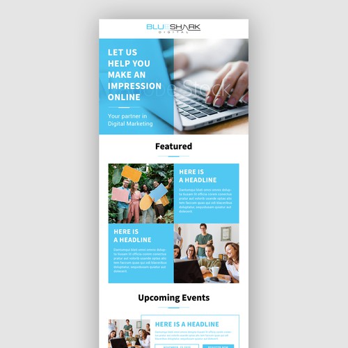 Email Newsletter Template for a Cutting-Edge Digital Marketing Agency Design by mw mediendesign
