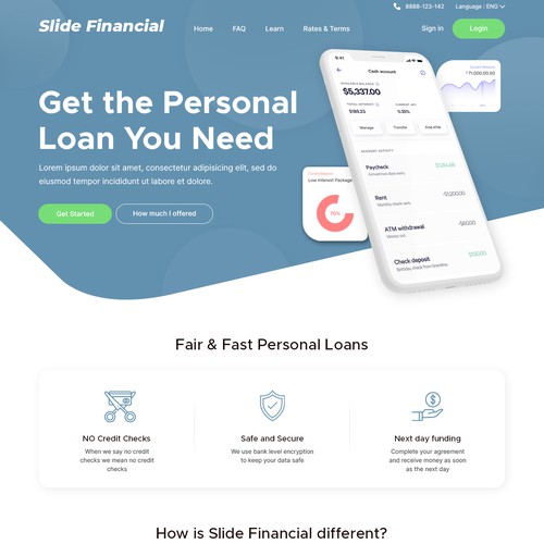 Personal finance website design Design by ♾️e2infinity♾️