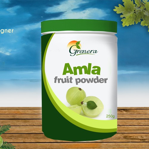 Amla Fruit Powder Label Design by Heart Favorite Designs